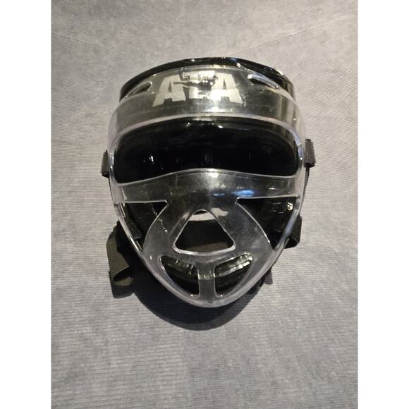 ATA Headgear Sparring Helmet w Face Shield Adult Large Macho Martial Arts Black - Picture 2 of 12